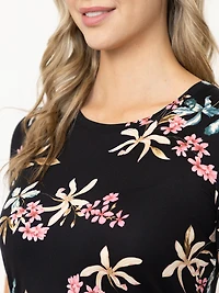 Women's Tropical Crew Neck Tee