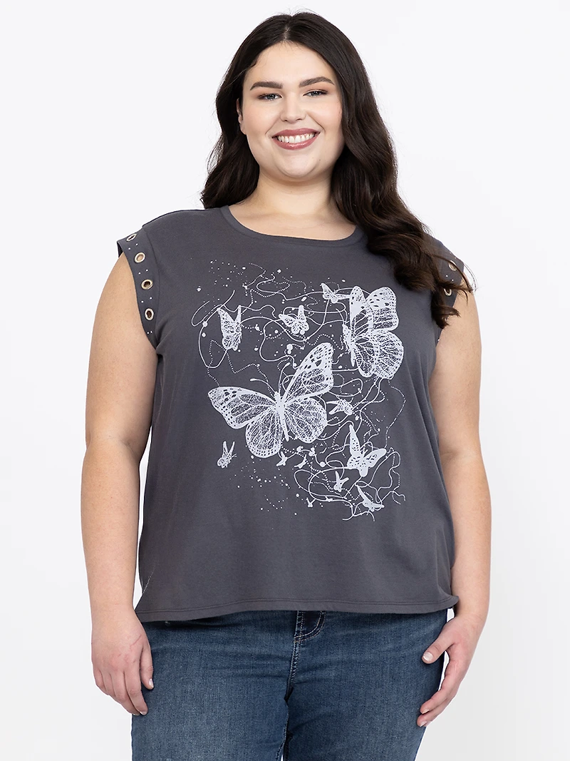 Women's Butterfly Grommet Tee