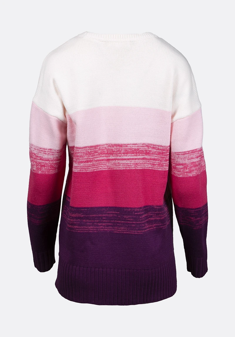 Women's Ombre Crew Neck Sweater