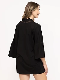 Women's Crochet Trim Cardigan