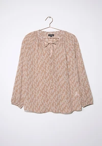 Women's Printed Peasant Blouse