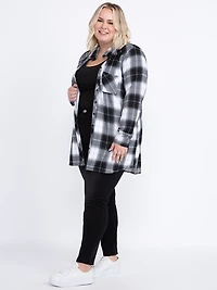 Women's Knit Plaid Tunic
