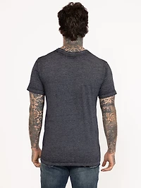 Men's Burnout Henley Tee