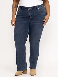 Women's Plus Medium Dark Wash Baby Boot Jeans
