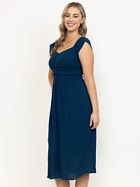 Women's Ruched Midi Dress