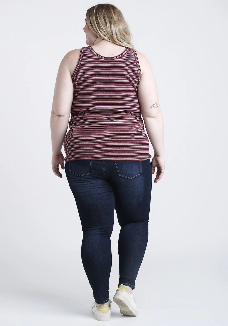 Women's Striped Rib Knit Tank