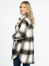 Women's Plaid Button Front Shacket