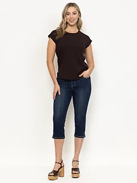 Women's Ribbed Cap Sleeve Tee