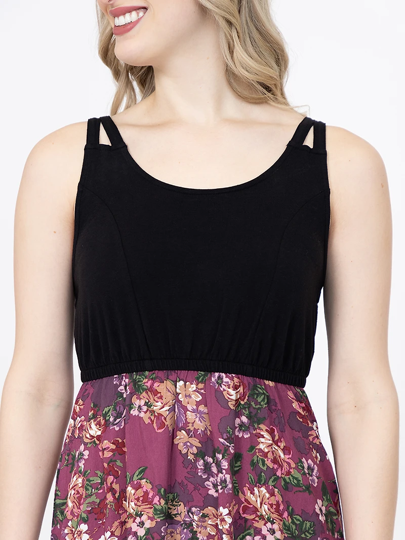 Women's Colour Block Maxi Dress