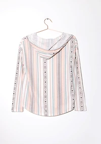 Women's Pastel Stripe Hoodie
