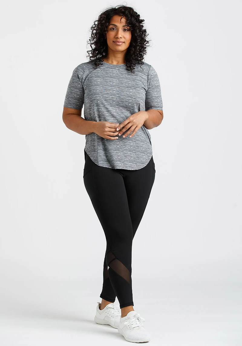 Women's Space Dye Print Active Tee