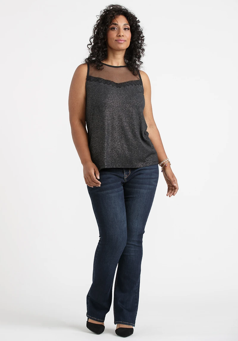 Women's Shimmer Mesh Tank
