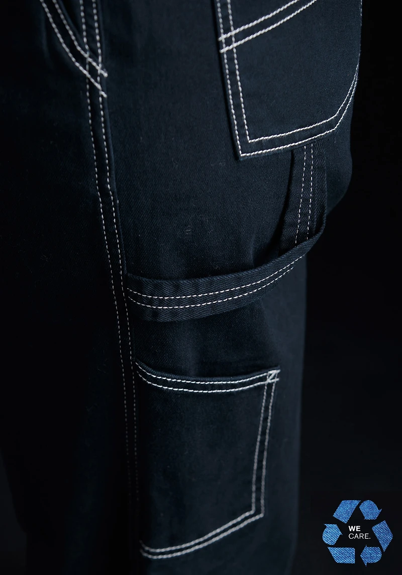 Women's Straight Leg Black Carpenter Pant