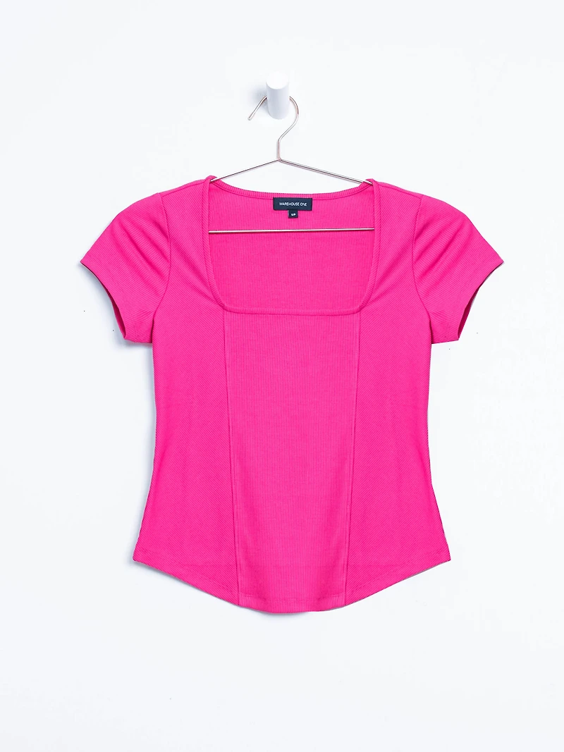 Women's Rib Corset Tee
