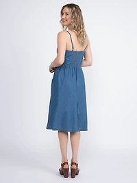 Women's Chambray Midi Dress