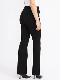 Women's Black Pull-on Ponte Boot Cut Pant