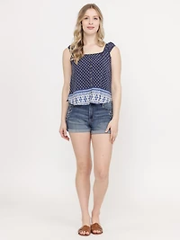 Women's Border Print Tank