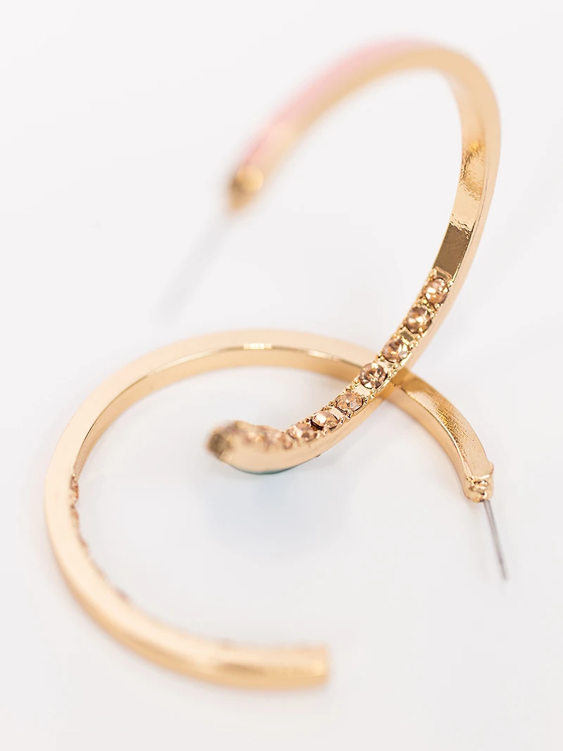 Women's Pink Stone Earrings