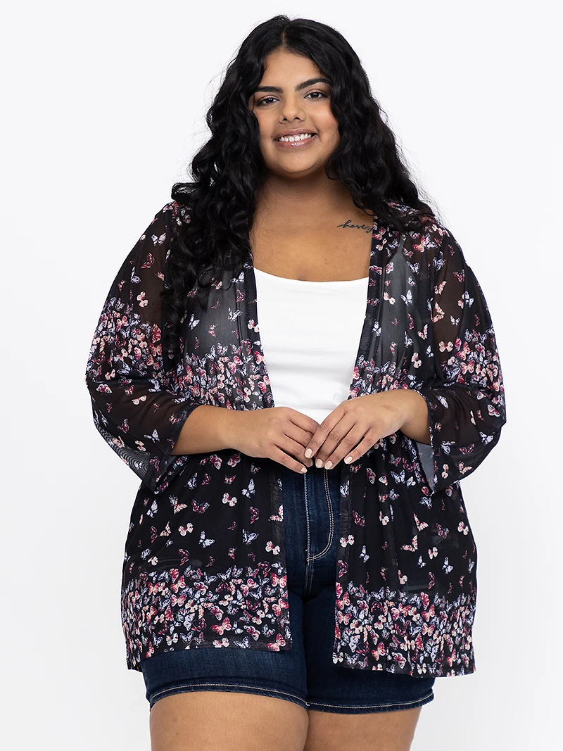 Women's Butterfly Mesh Cardigan