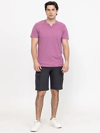 Men's Overdye Notch Henley Tee