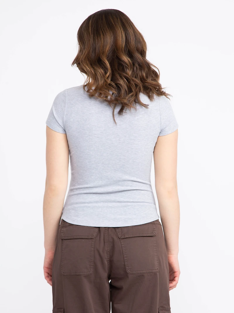 Women's Rib Sweetheart Neck Tee