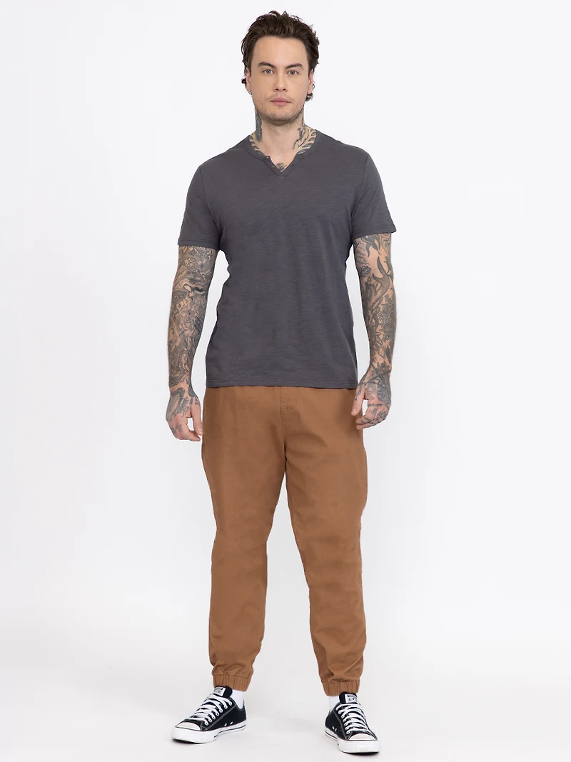 Men's Slub Notch Henley Tee