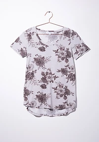 Women's Floral Scoop Neck Tee