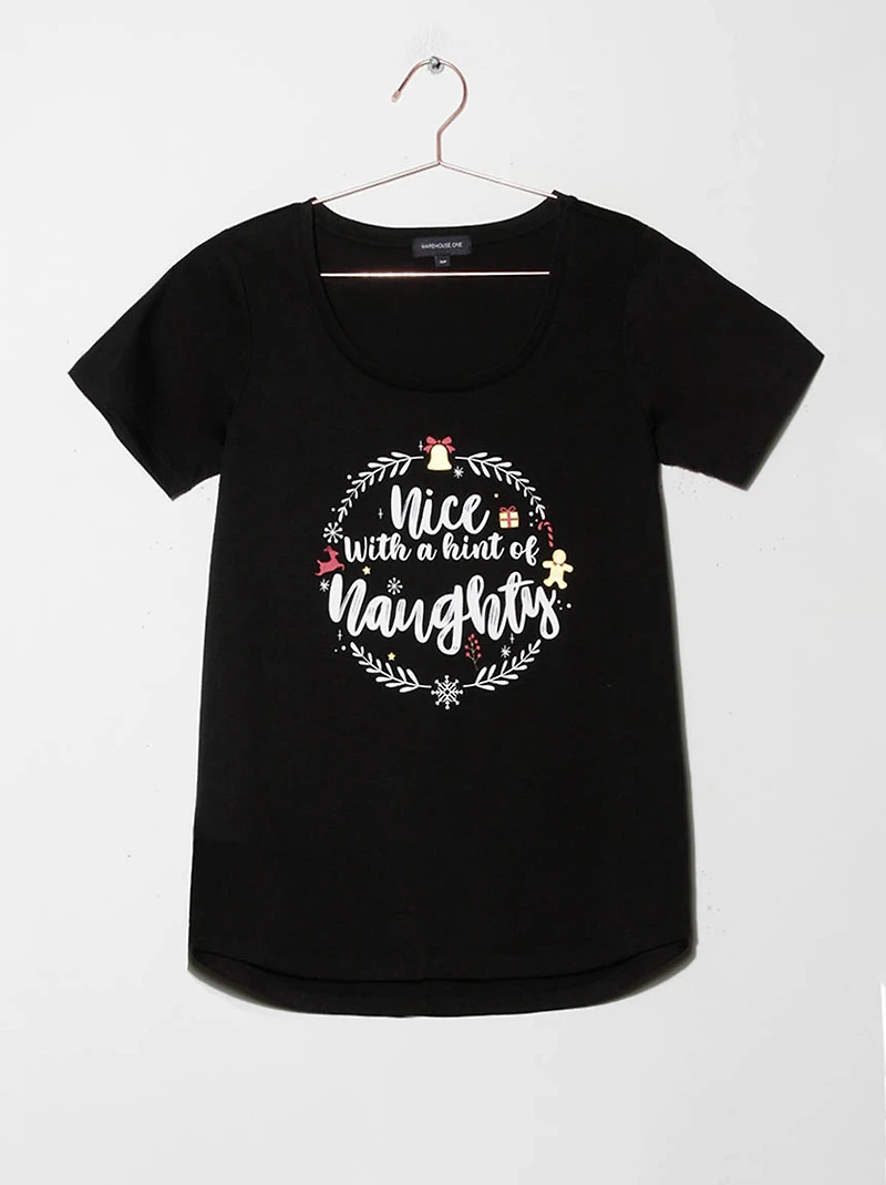 Women's Naughty Scoop Neck Tee