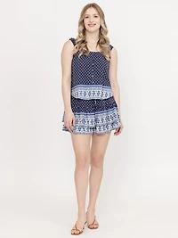 Women's Border Print Mini Skort