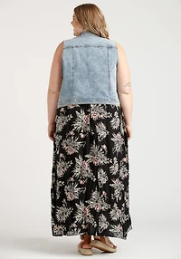 Women's Cropped Denim Vest