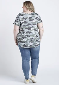 Women's Camo Scoop Neck Tee