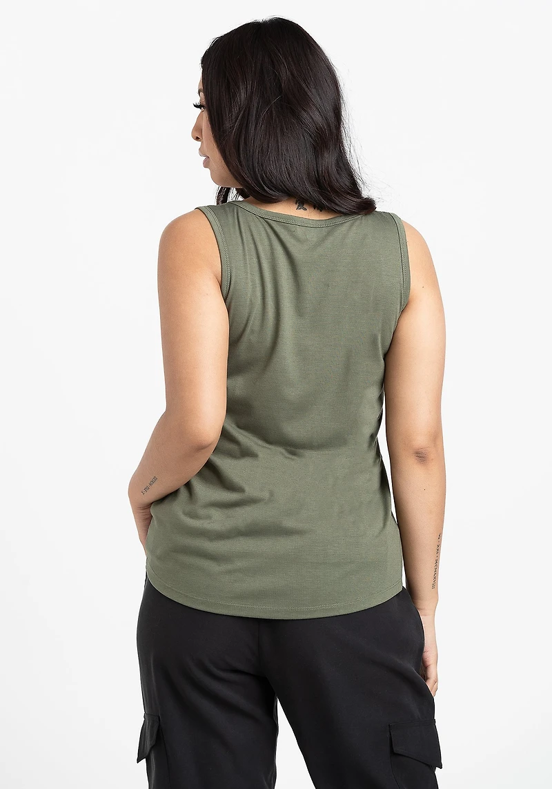 Women's Owl Scoop Neck Tank