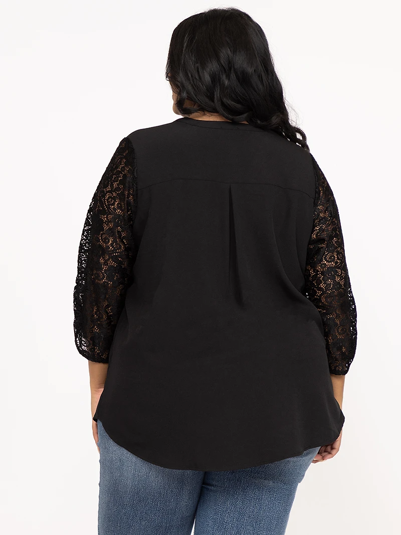 Women's Lace Sleeve Blouse