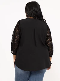 Women's Lace Sleeve Blouse