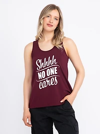 Women's No One Cares Racerback Tank