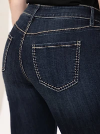 Women's Dark Wash Straight Leg Jeans