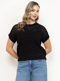 Women's Mesh Pullover Sweater