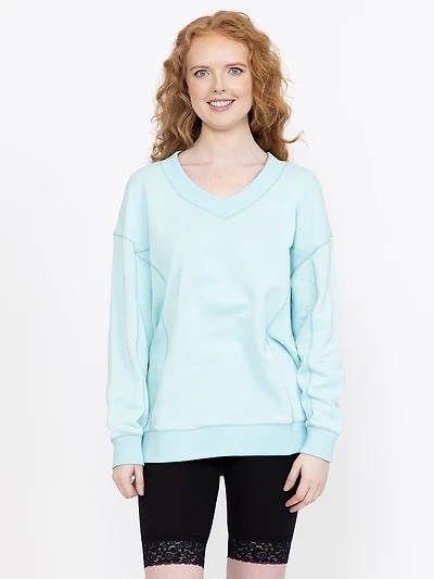 Women's V Neck Sweatshirt
