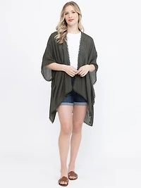 Women's Dark Wash Double Cuffed Midi Short