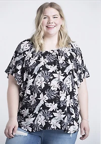 Women's Flutter Sleeve Peasant top