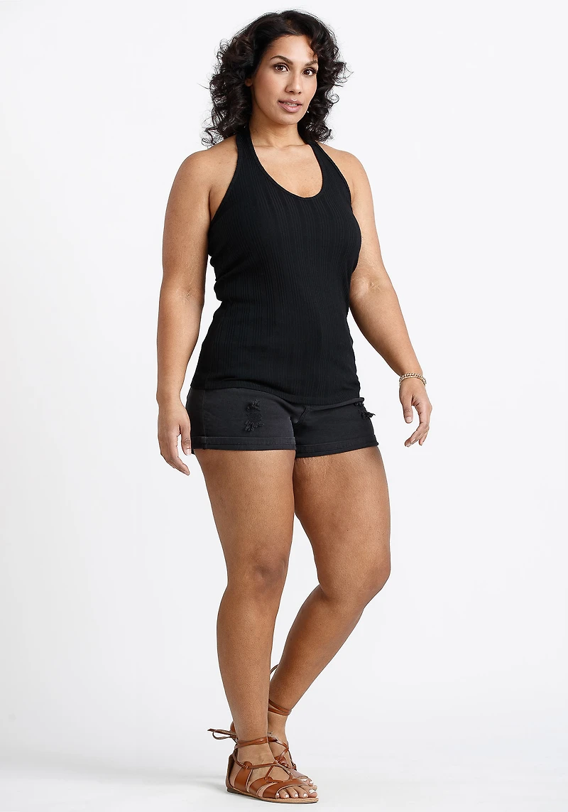 Women's Ribbed Halter Tank