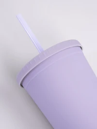24oz Rubber Coated Lilac Tumbler