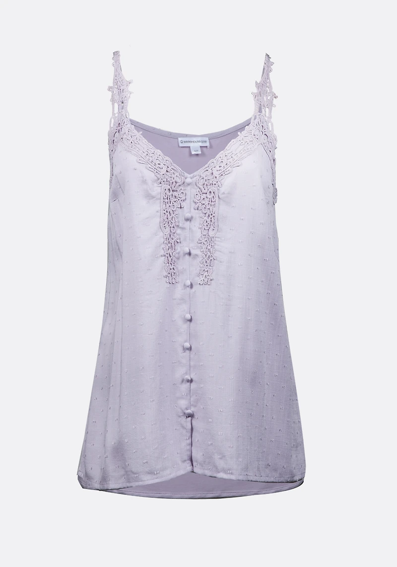 Women's Textured Crochet Tank
