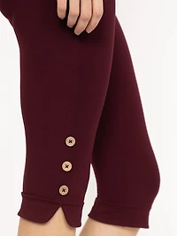 Women's Side Button Capri Legging