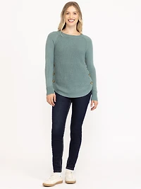 Women's Side Button Sweater