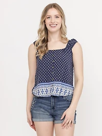 Women's Border Print Tank