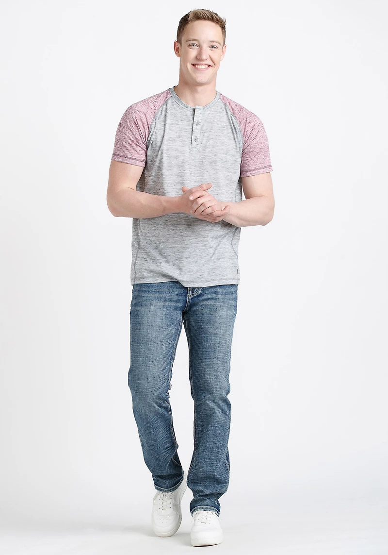 Men's Raglan Henley Tee