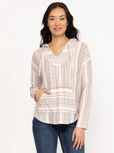 Women's Boho Stripe Hoodie
