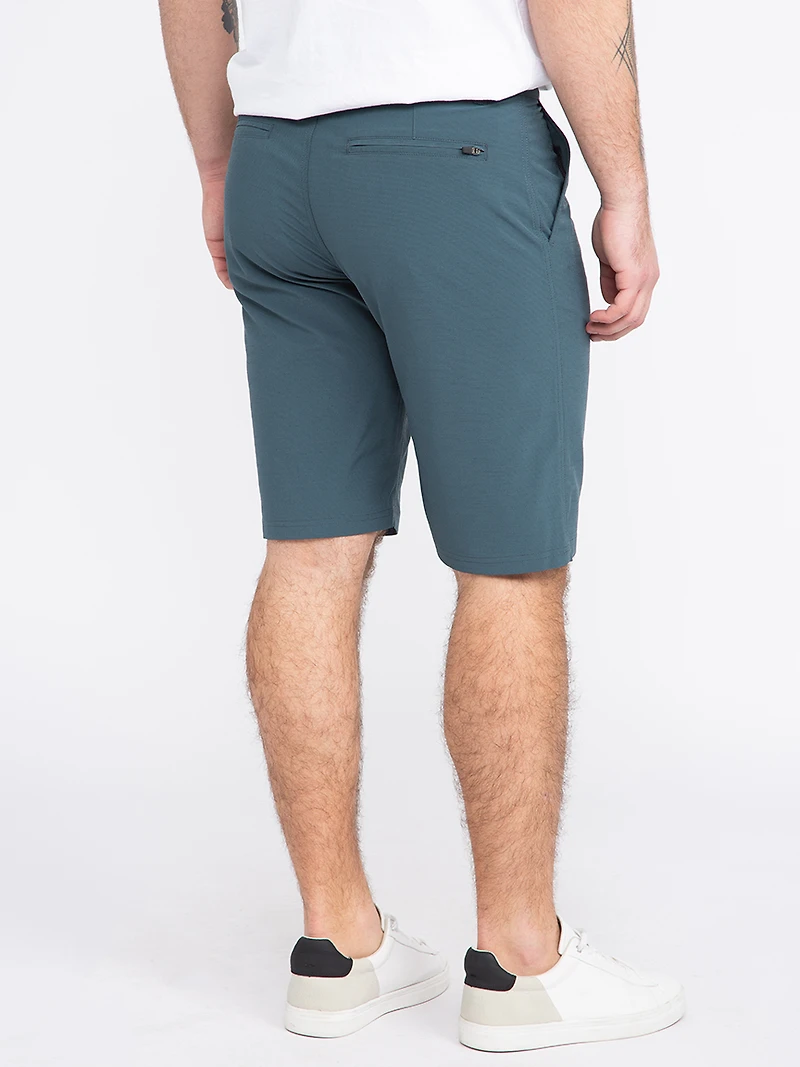 Men's Teal Textured Hybrid Shorts
