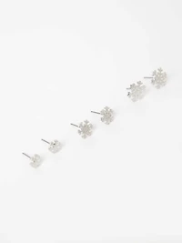 Women's Dainty Snowflake Stud Earrings